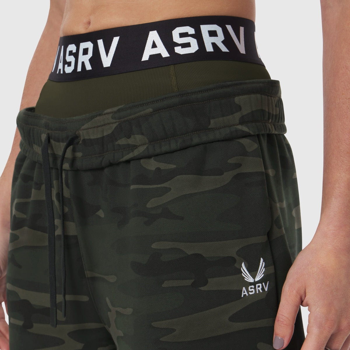W034. Sorona® Terry Straight Leg Sweats - Dark Camo | ASRV