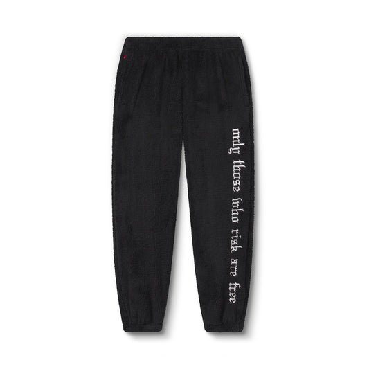 1008. Womens Sherpa Recovery Sweats - Black/White | ASRV