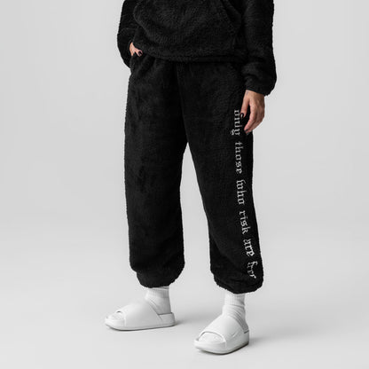 1008. Womens Sherpa Recovery Sweats - Black/White | ASRV