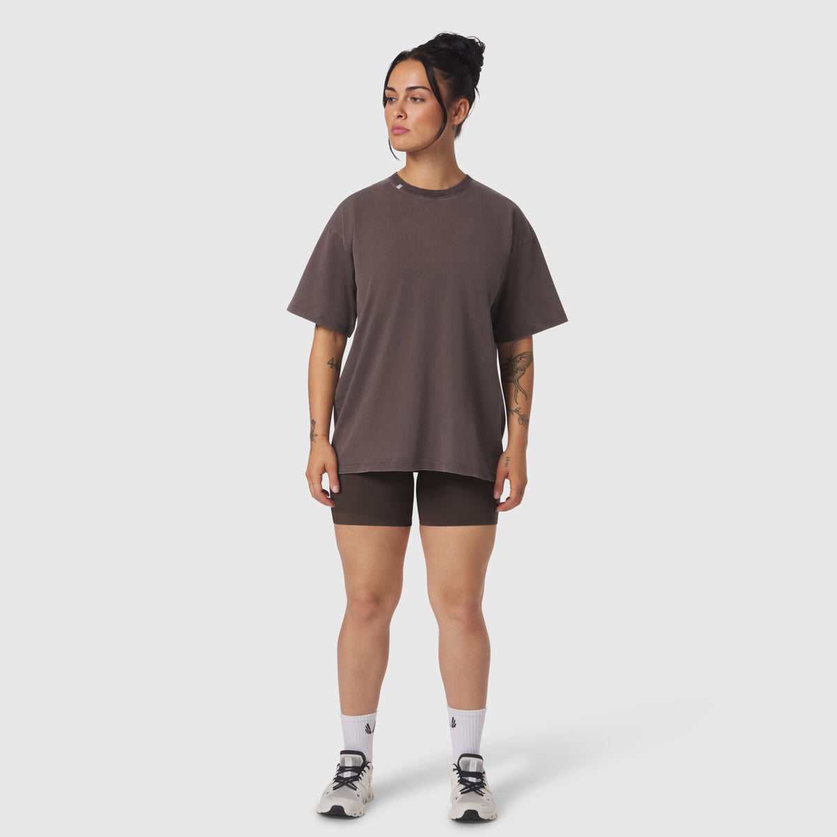 1102. Distressed Relaxed Tee - Dark Earth | ASRV