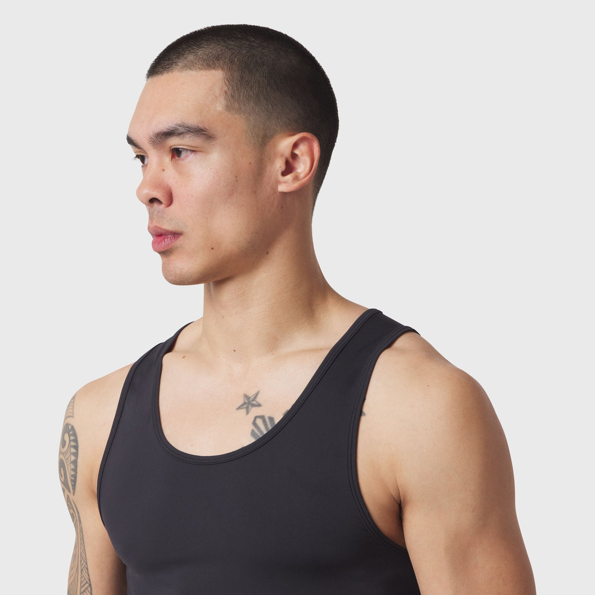 1167. LYCRA® ADAPTIV Baselayer Tank - Black | ASRV
