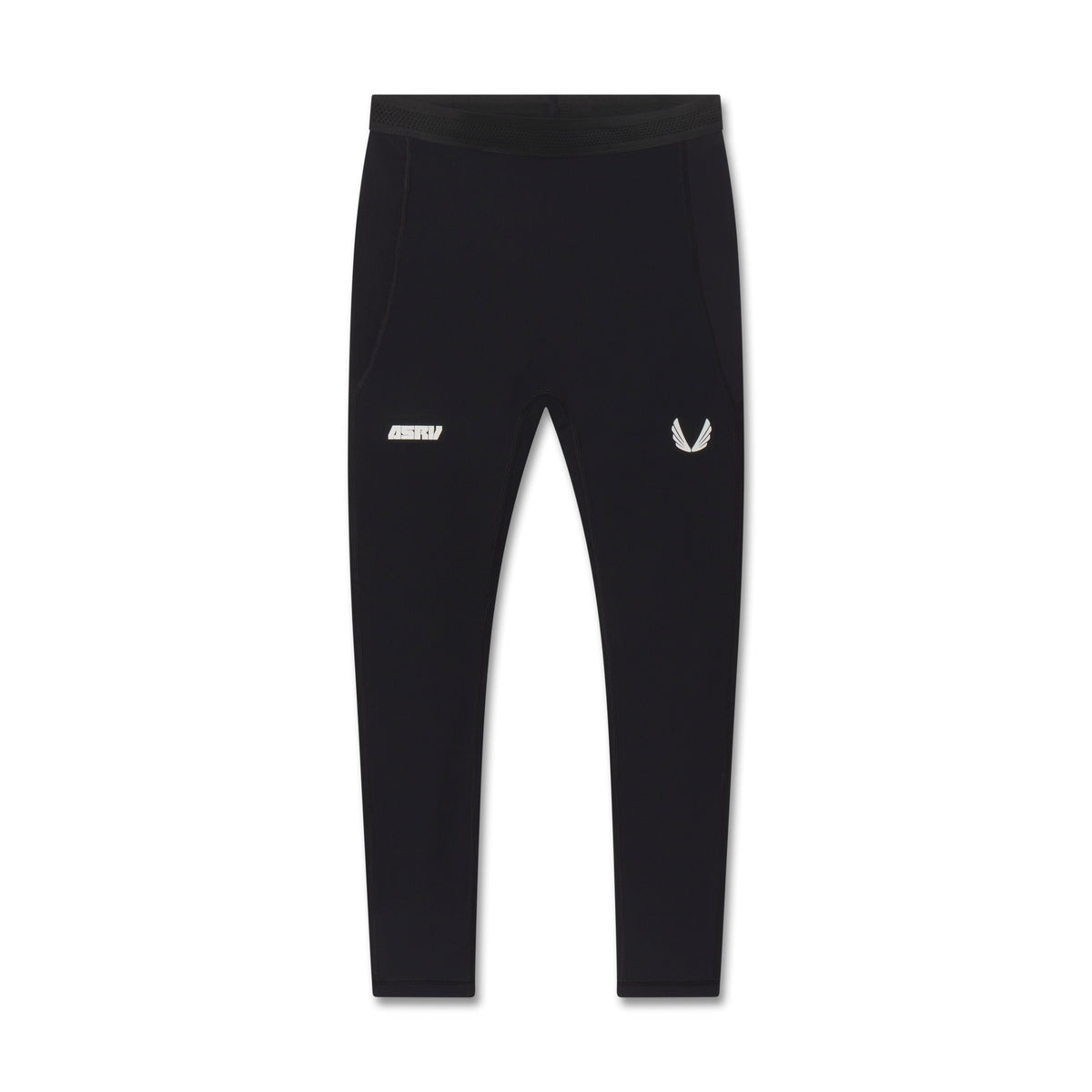 1146. Lycra® Ribbed Running Tight - Black | ASRV