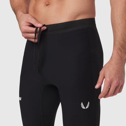 1146. Lycra® Ribbed Running Tight - Black | ASRV