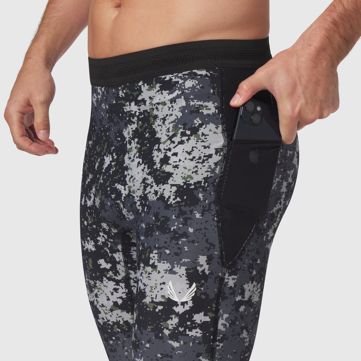1146. Lycra® Ribbed Running Tight - Pixel Camo | ASRV