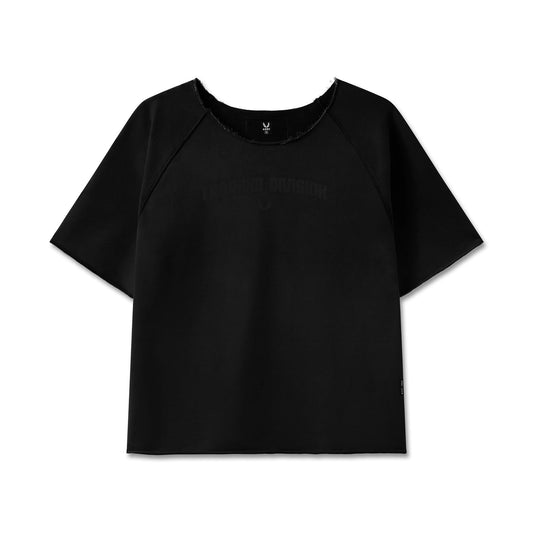 1114. Vintage Raw Hem Pump Cover - Black | ASRV