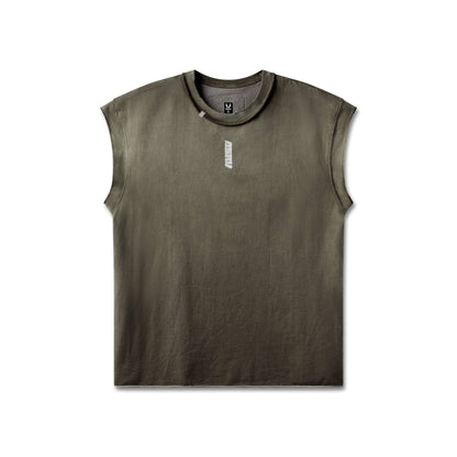 1115. Tech Essential™ Cap Shoulder Cutoff - Olive Sun Fade | ASRV