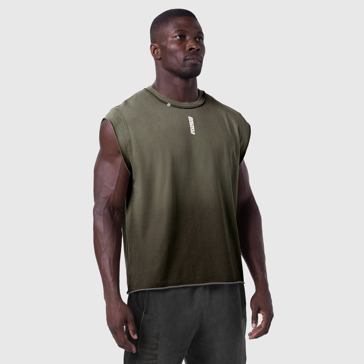1115. Tech Essential™ Cap Shoulder Cutoff - Olive Sun Fade | ASRV