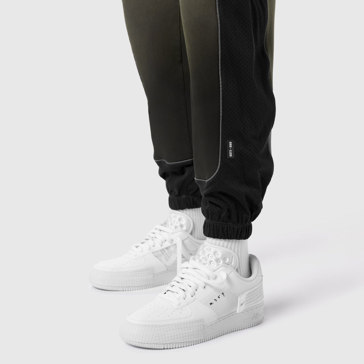 1120. Tech-Terry™ Mesh Panel Sweats - Olive "Blade TD" | ASRV