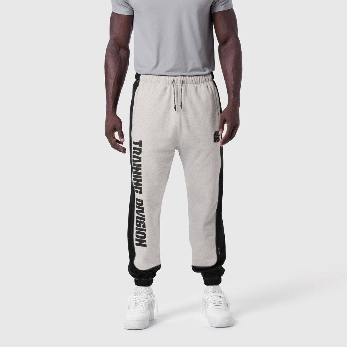 1120. Tech-Terry™ Mesh Panel Sweats - Heather Grey "Blade TD" | ASRV