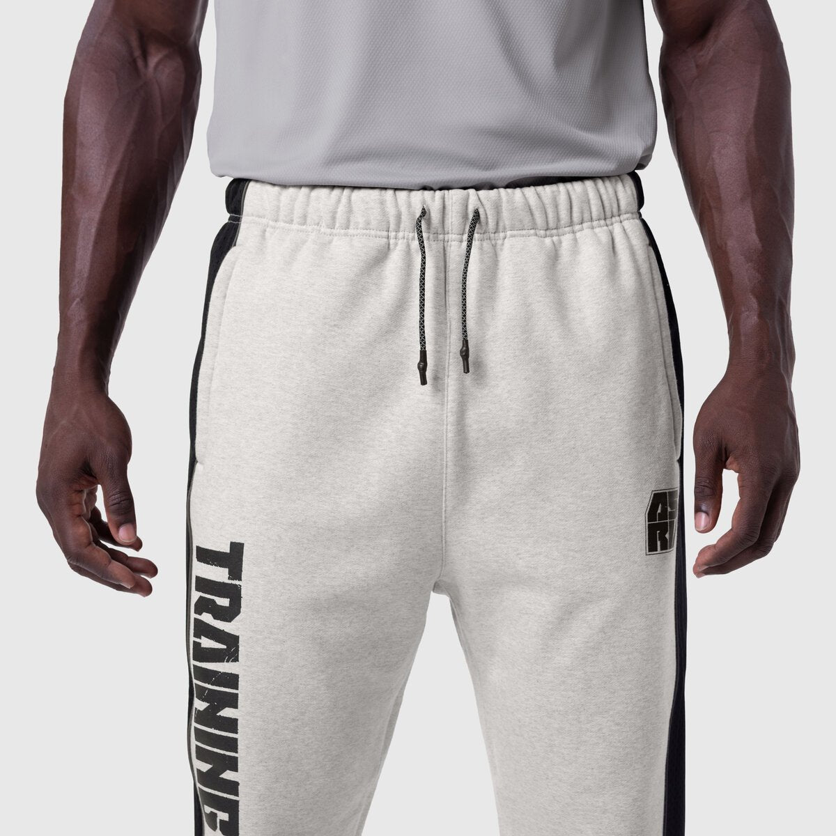 1120. Tech-Terry™ Mesh Panel Sweats - Heather Grey "Blade TD" | ASRV