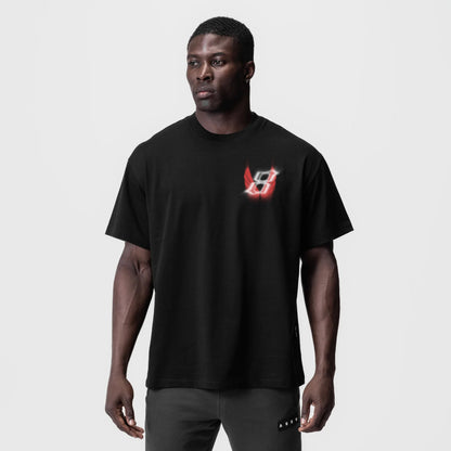 0797. Tech Essential™ Relaxed Tee - Black "Infinite Mindset" | ASRV