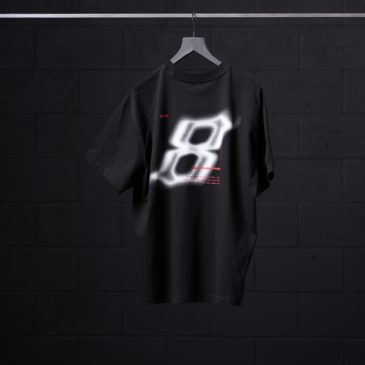 0797. Tech Essential™ Relaxed Tee - Black "Infinite Mindset" | ASRV