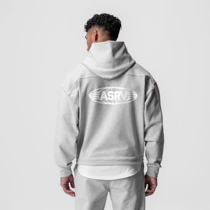 0648. Tech-Terry™ Hoodie - Heather Grey "Global" | ASRV