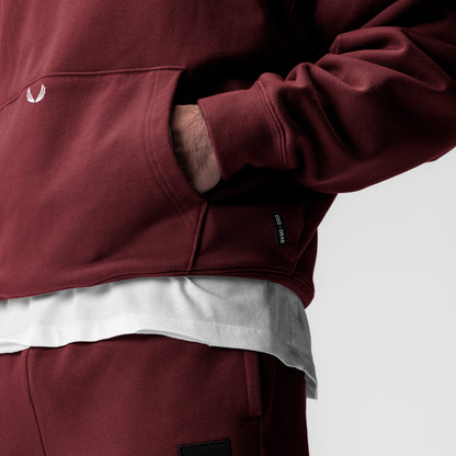 0648. Tech-Terry™ Hoodie - Crimson "Global" | ASRV