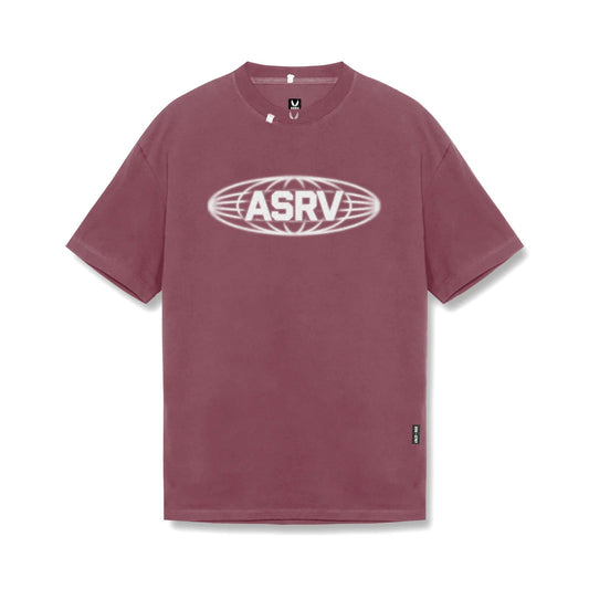 0797. Tech Essential™ Relaxed Tee - Faded Crimson "Global" | ASRV
