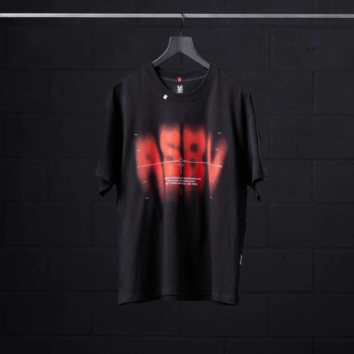 0797. Tech Essential™ Relaxed Tee - Black "Target Acquired" | ASRV