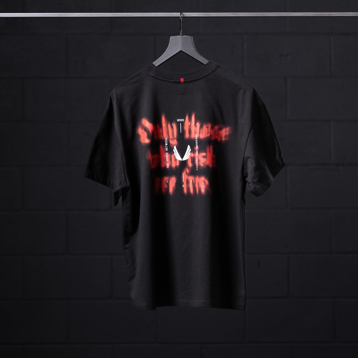 0797. Tech Essential™ Relaxed Tee - Black "Target Acquired" | ASRV