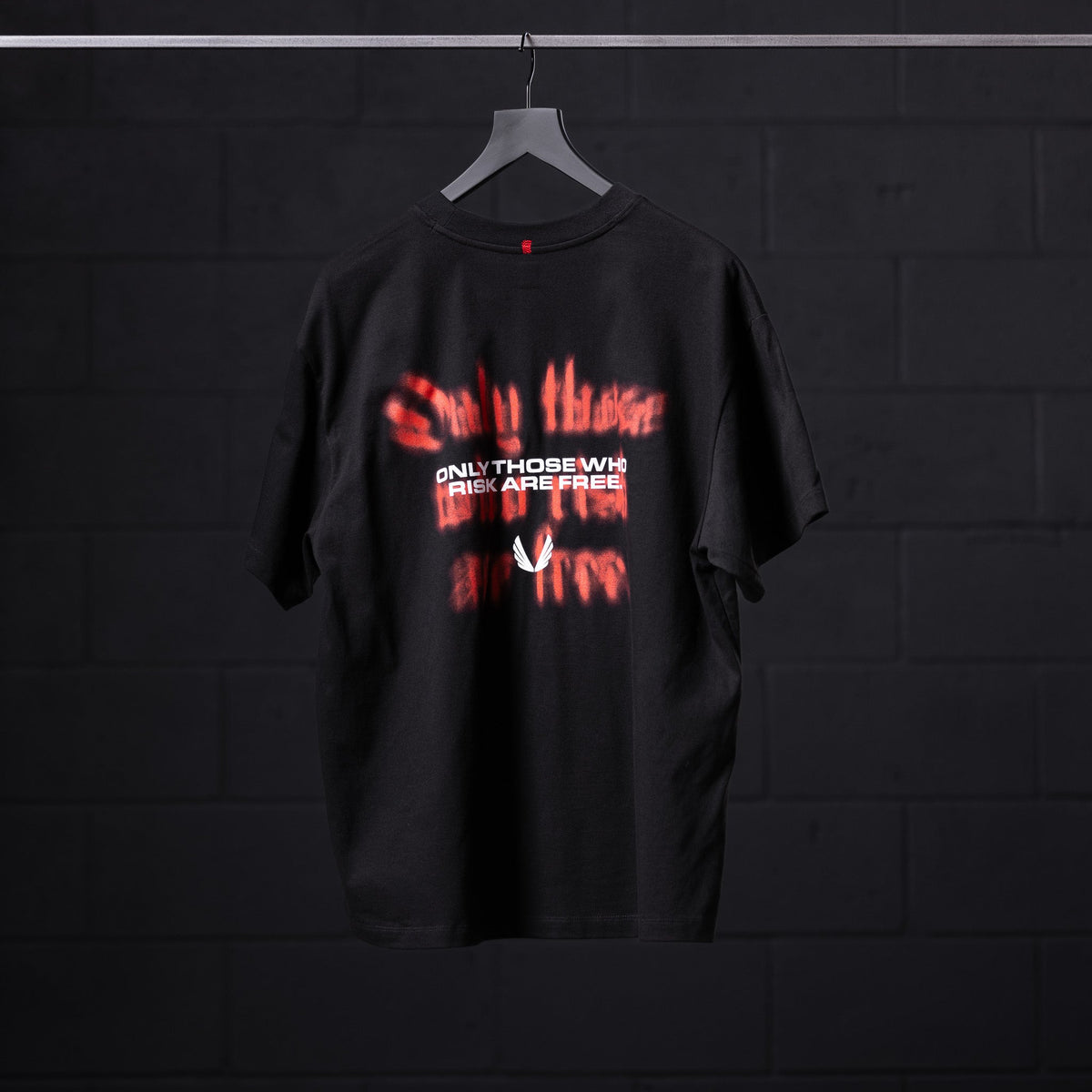 0797. Tech Essential™ Relaxed Tee - Black "Risk Protocol" | ASRV