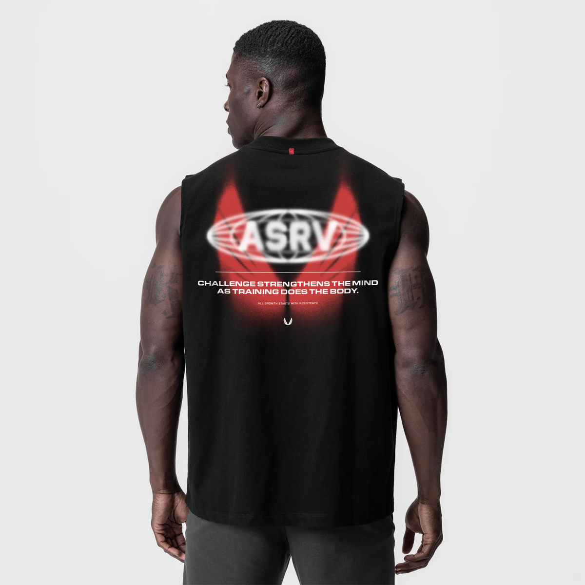 0807. Tech Essential™ Relaxed Cutoff - Black "Ghost Runner" | ASRV