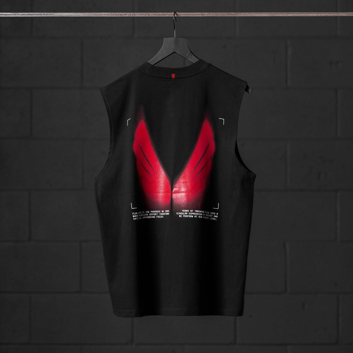0807. Tech Essential™ Relaxed Cutoff - Black "Ghost Trace" | ASRV