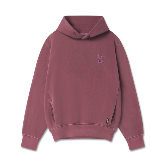 0920. Tech Essential™ Distressed Hoodie - Faded Crimson | ASRV