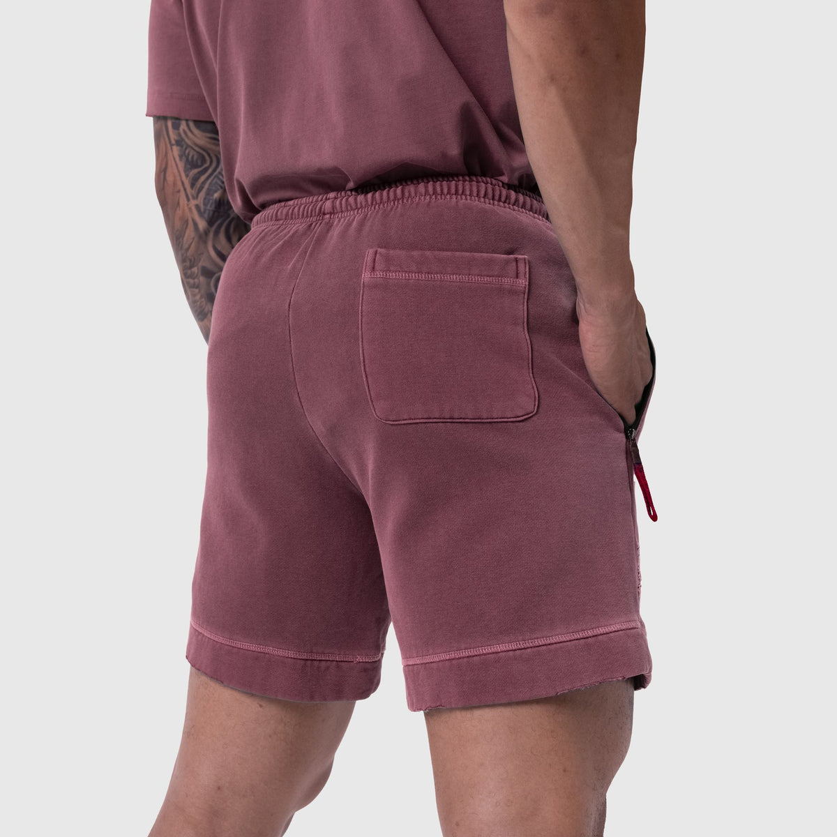0921. Tech Essential™ Sweat Short - Faded Crimson | ASRV