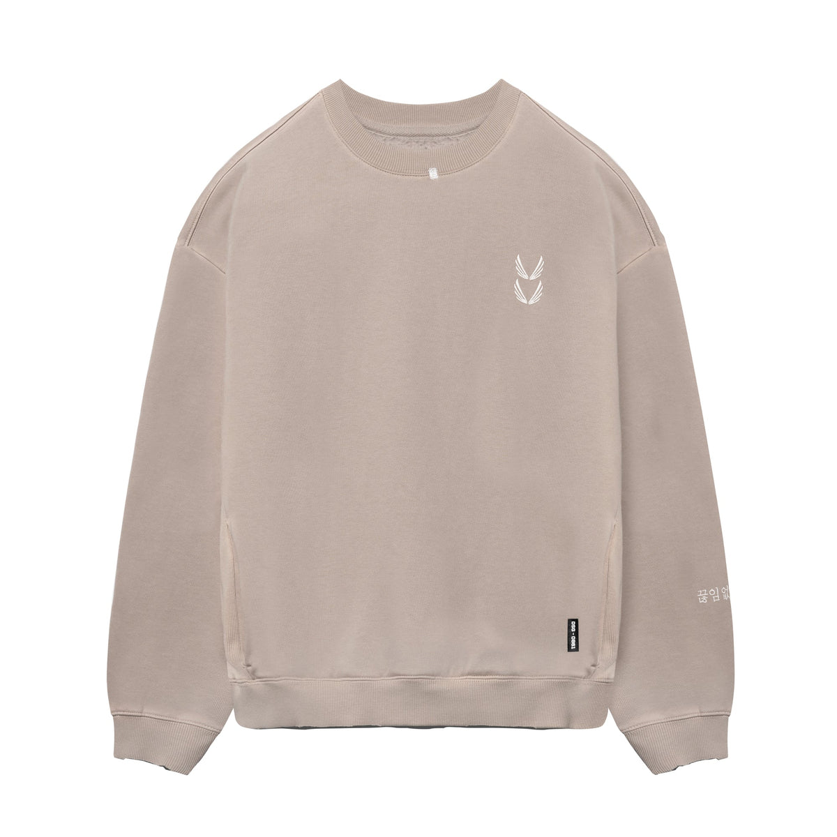 0861. Tech Essential™ Distressed Crewneck - Faded Chai | ASRV