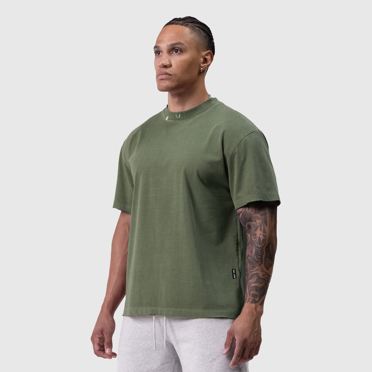 0797. Tech Essential™ Relaxed Tee - Faded Olive | ASRV
