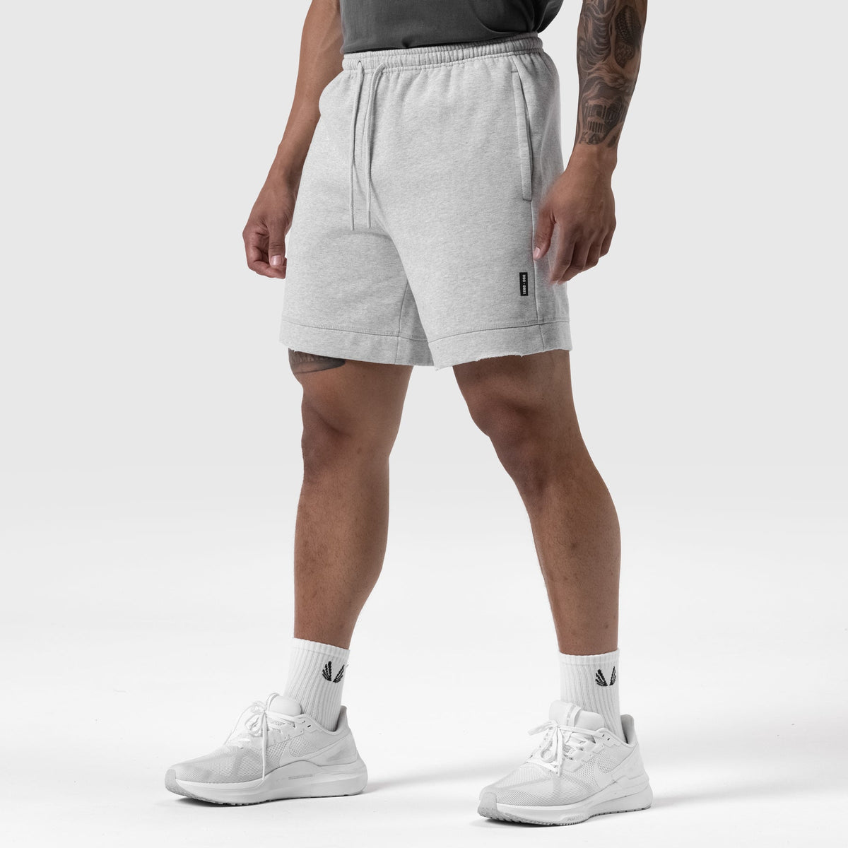0921. Tech Essential™ Sweat Short - Heather Grey | ASRV