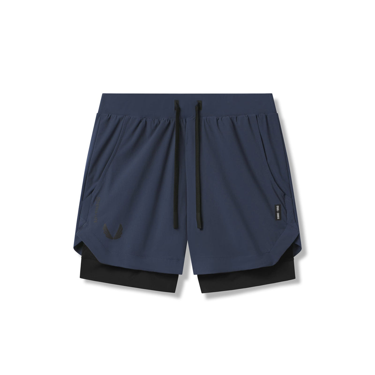 0865. Tetra-Lite® 5" Liner Short - Navy "Wings"/Black | ASRV