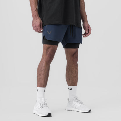 0865. Tetra-Lite® 5" Liner Short - Navy "Wings"/Black | ASRV