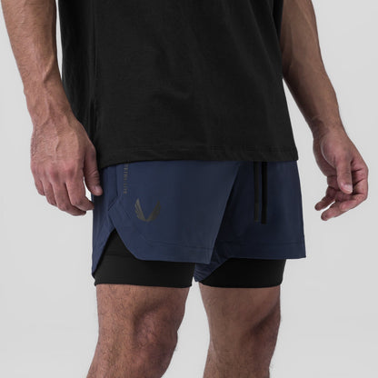 0865. Tetra-Lite® 5" Liner Short - Navy "Wings"/Black | ASRV