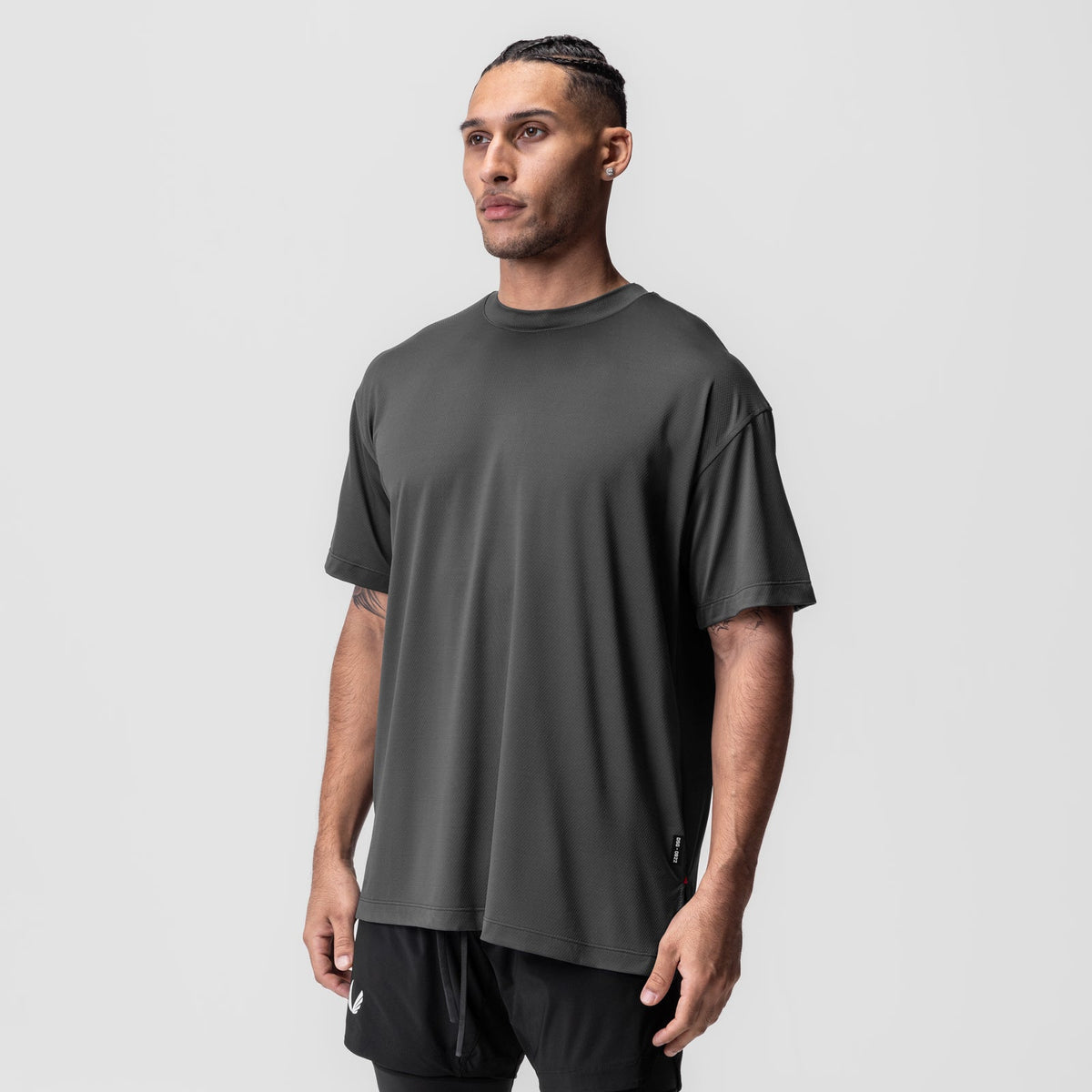 0822. AeroSilver® Oversized Tee - Space Grey | ASRV