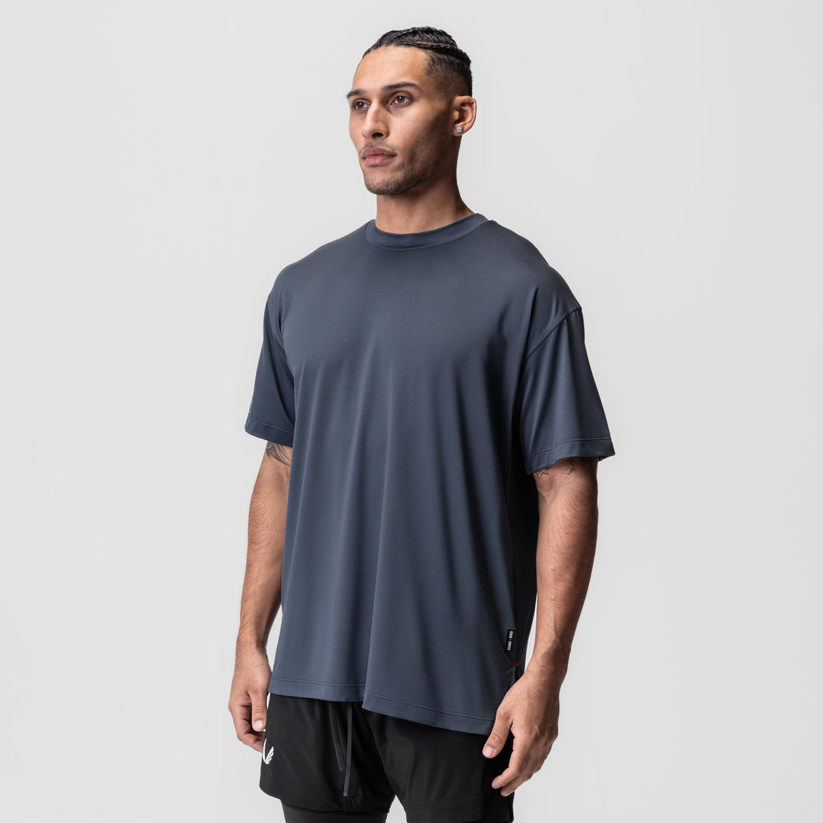 0822. AeroSilver® Oversized Tee - Navy | ASRV