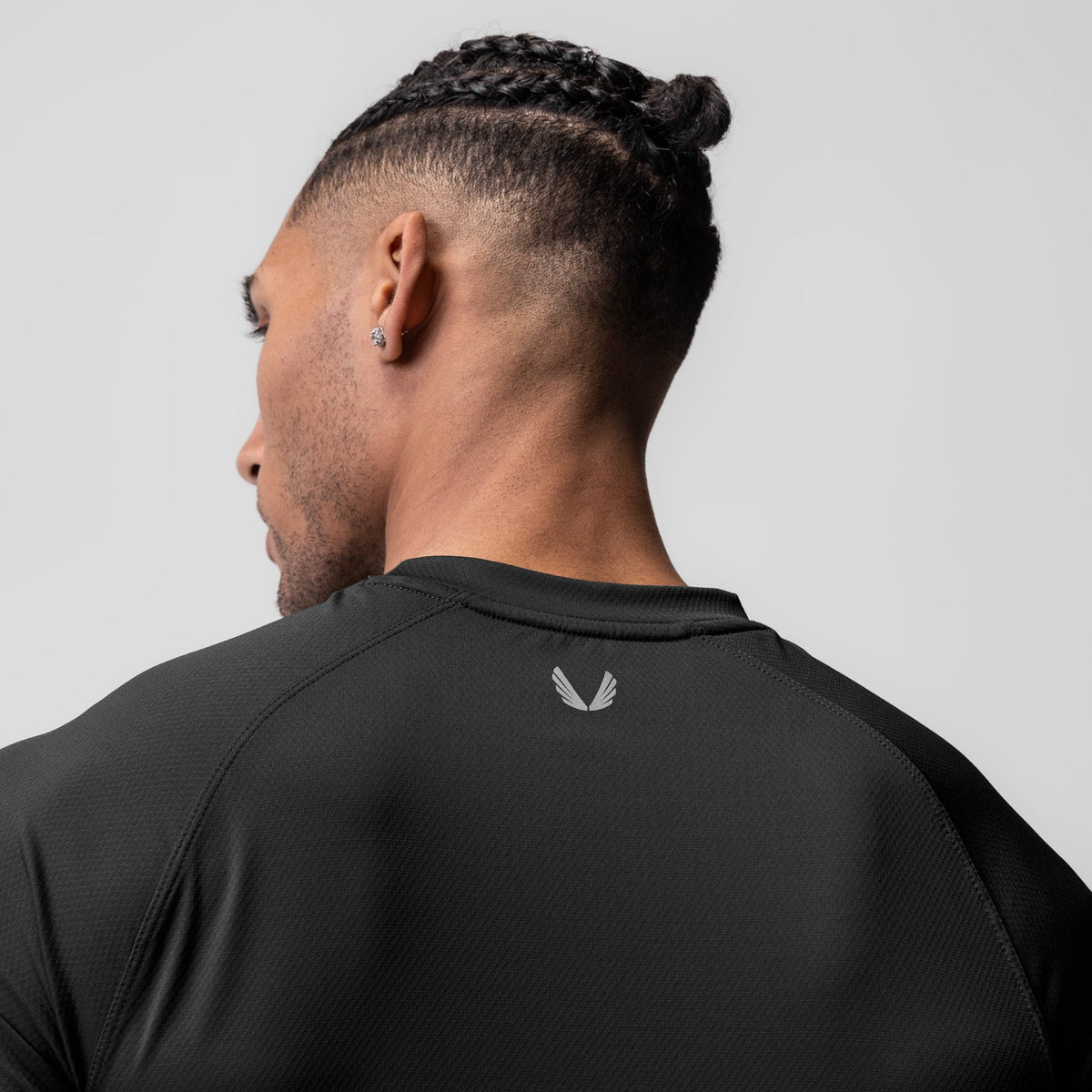 0918. AeroSilver® Fitted Tee - Black "RP" | ASRV