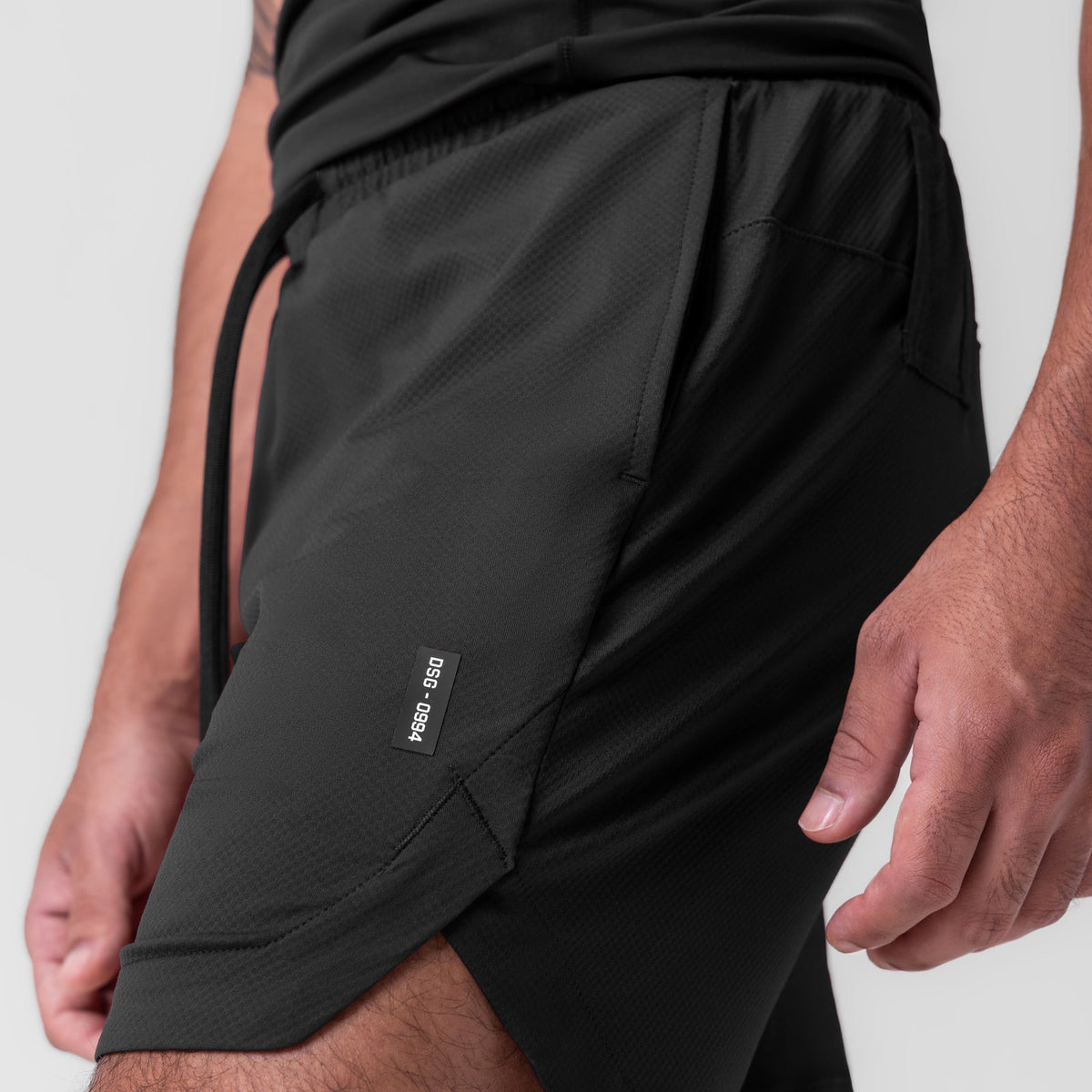 0994. AeroSilver® 7" Linerless Short - Black | ASRV