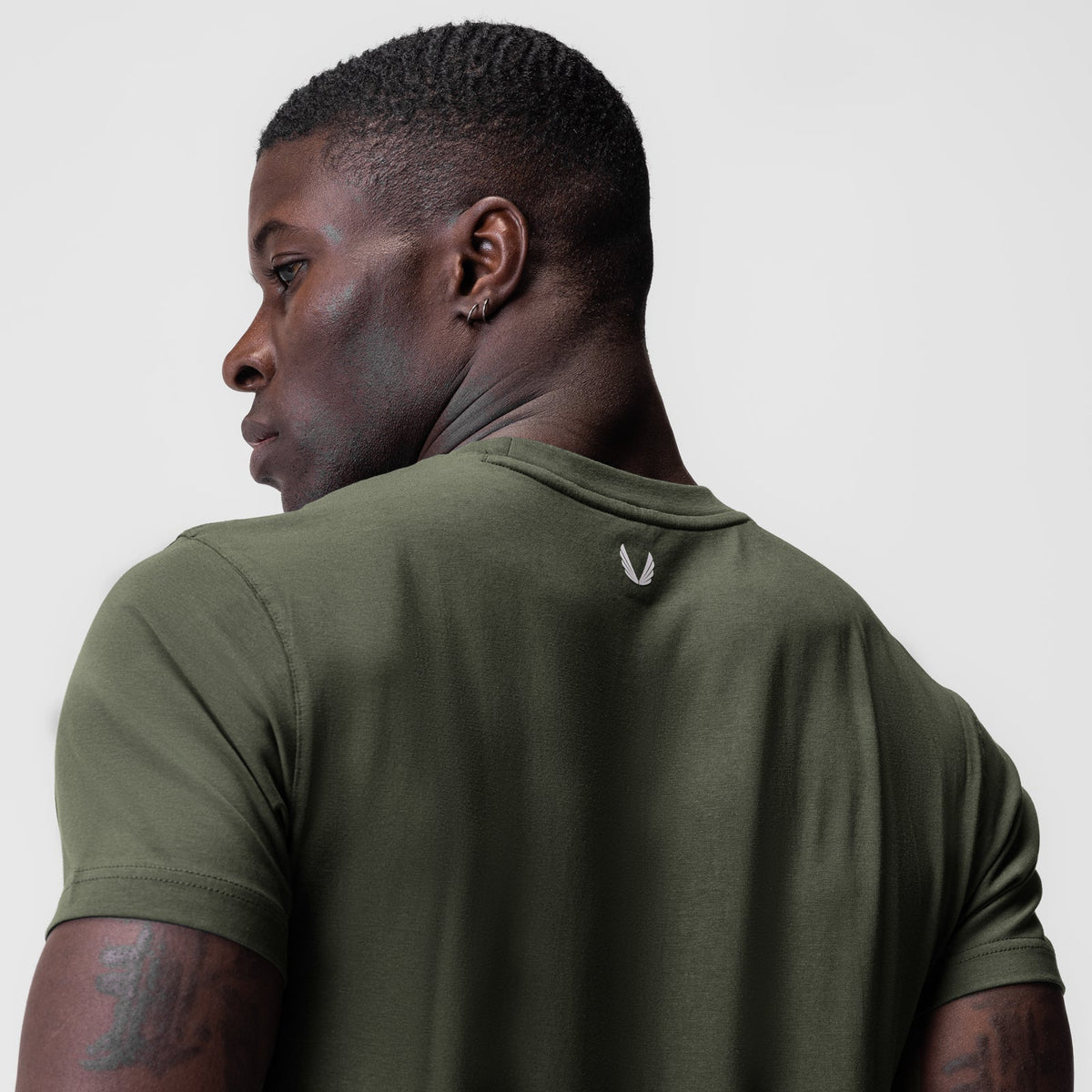 0923. Supima® Essential Tee - Olive | ASRV