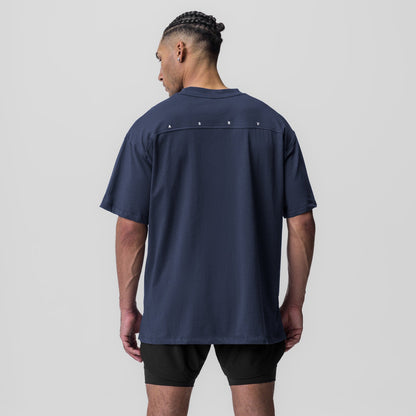 0824. Supima® Oversized Tee - Navy | ASRV