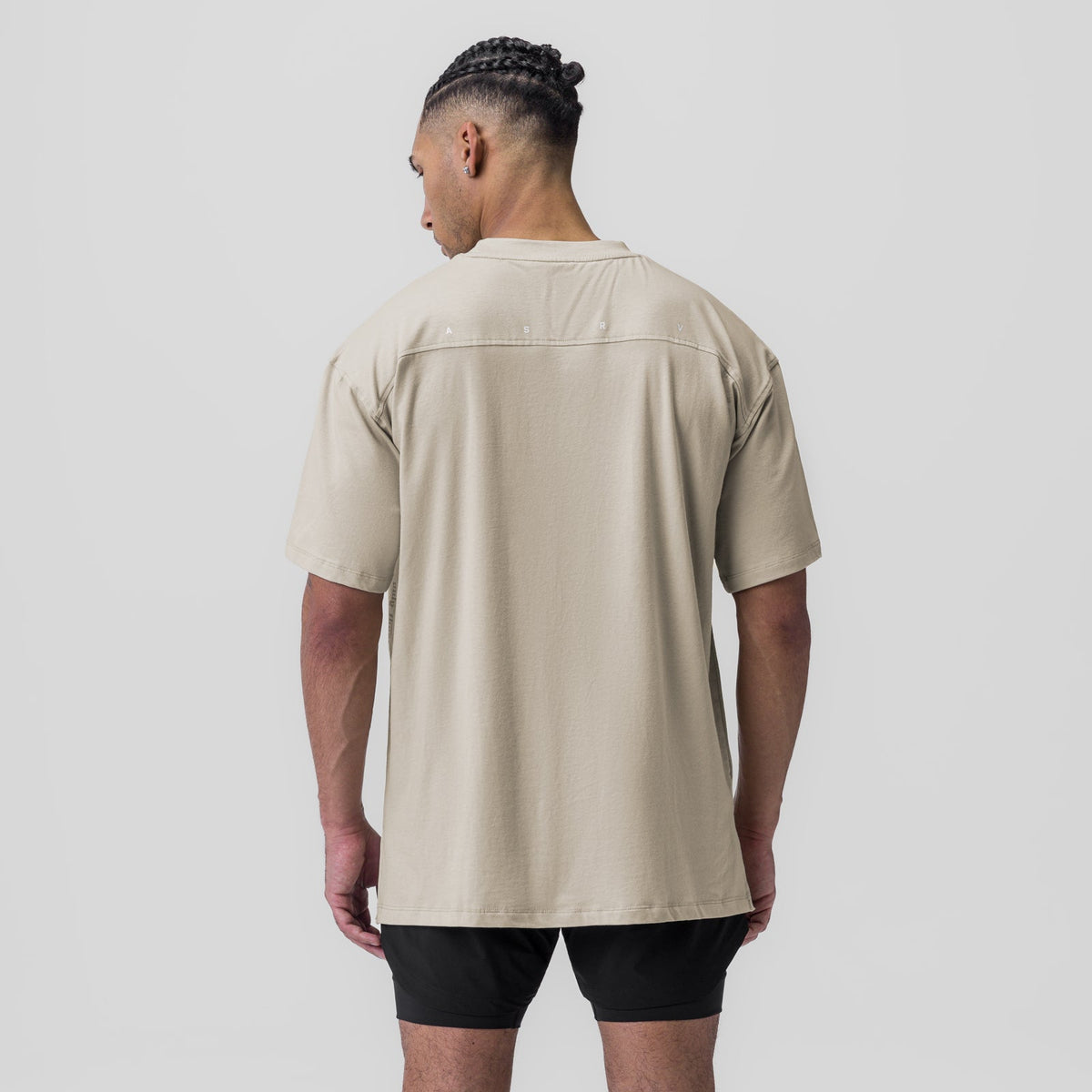 0824. Supima® Oversized Tee - Sand Smoke | ASRV