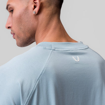 1086. Supima® 3/4-Sleeve Oversized Tee - Light Sky | ASRV