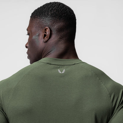 0919. Supima® Fitted Tee - Olive | ASRV