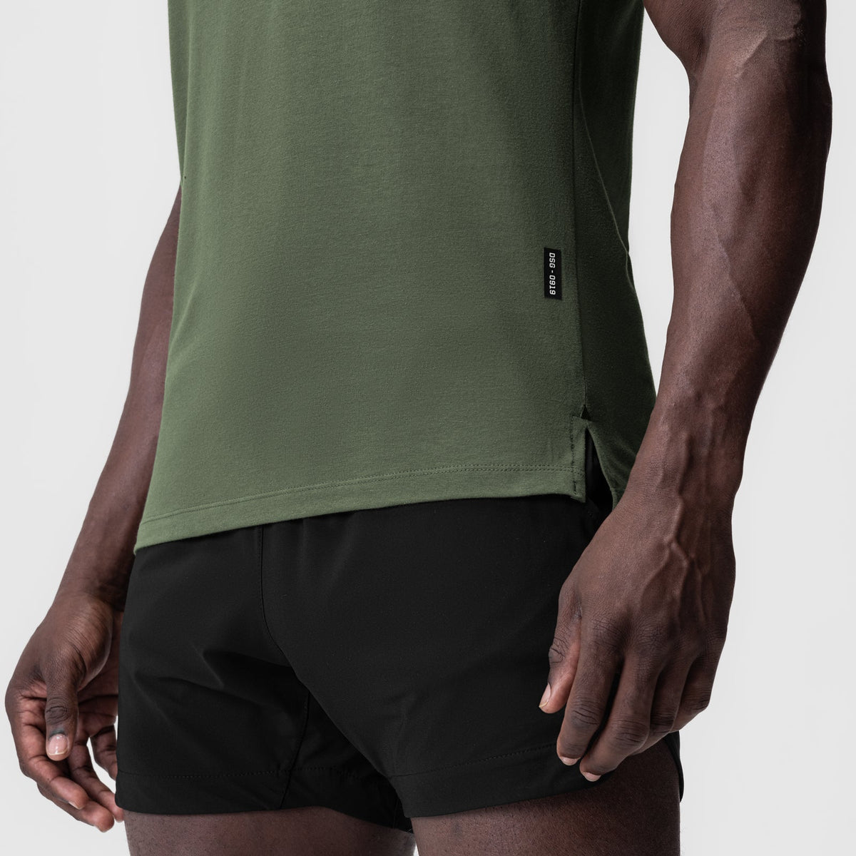 0919. Supima® Fitted Tee - Olive | ASRV