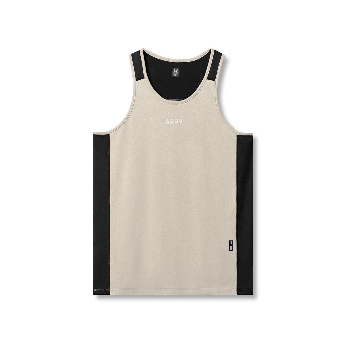 0809. Supima® Mesh Panel Training Singlet - Sand Smoke | ASRV