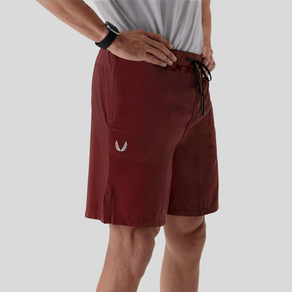 0997. Aerotex™ 8" Training Short - Crimson | ASRV