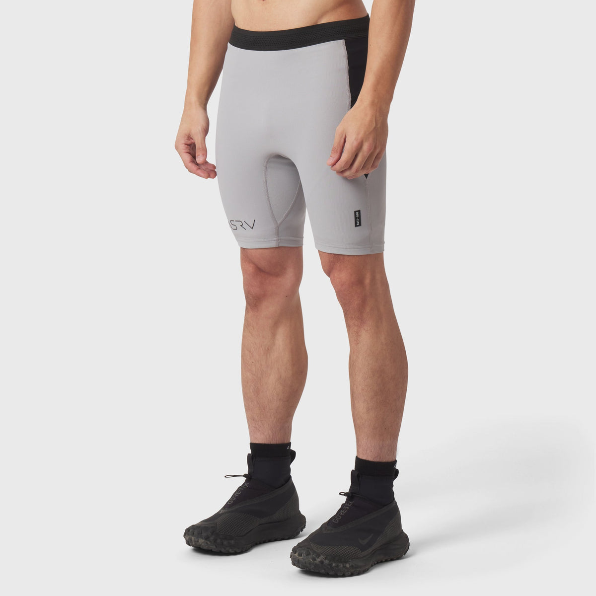 1170. Lycra® Ribbed Run Half-Tight - Slate Grey | ASRV