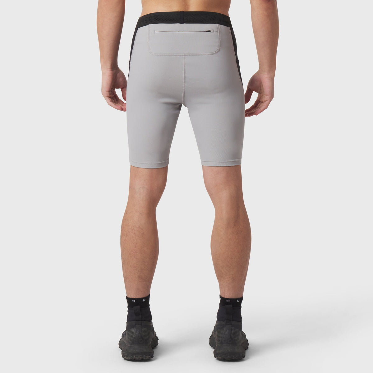 1170. Lycra® Ribbed Run Half-Tight - Slate Grey | ASRV