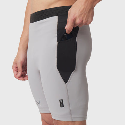 1170. Lycra® Ribbed Run Half-Tight - Slate Grey | ASRV