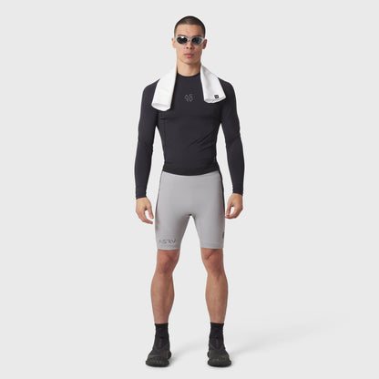 1170. Lycra® Ribbed Run Half-Tight - Slate Grey | ASRV