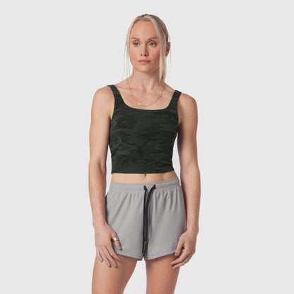 W022. LYCRA® 2-in-1 Tank Top - Dark Camo | ASRV