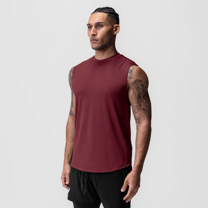 0757. AeroSilver® Cutoff Tank - Crimson | ASRV